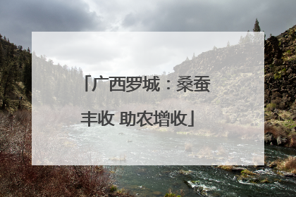 广西罗城：桑蚕丰收 助农增收