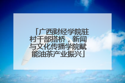 广西财经学院驻村干部搭桥，新闻与文化传播学院赋能油茶产业振兴