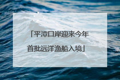 平潭口岸迎来今年首批远洋渔船入境