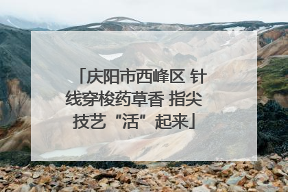庆阳市西峰区 针线穿梭药草香 指尖技艺“活”起来