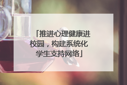 推进心理健康进校园，构建系统化学生支持网络