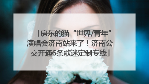 房东的猫“世界/青年”演唱会济南站来了！济南公交开通6条歌迷定制专线