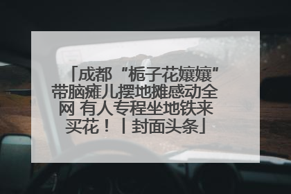 成都“栀子花孃孃”带脑瘫儿摆地摊感动全网 有人专程坐地铁来买花！丨封面头条