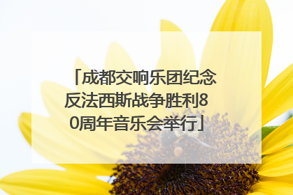 成都交响乐团纪念反法西斯战争胜利80周年音乐会举行