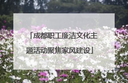 成都职工廉洁文化主题活动聚焦家风建设