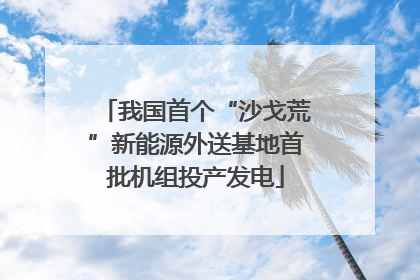 我国首个“沙戈荒”新能源外送基地首批机组投产发电