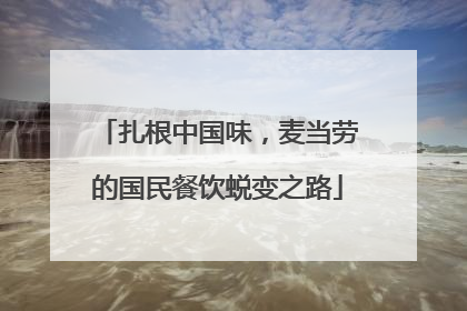 扎根中国味，麦当劳的国民餐饮蜕变之路