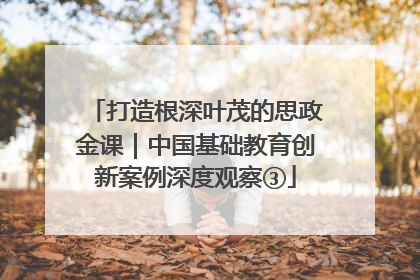 打造根深叶茂的思政金课｜中国基础教育创新案例深度观察③
