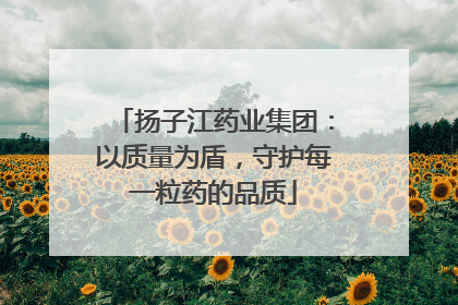 扬子江药业集团：以质量为盾，守护每一粒药的品质