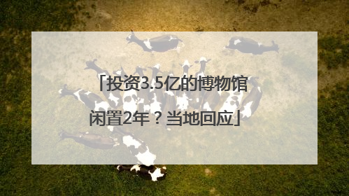 投资3.5亿的博物馆闲置2年？当地回应