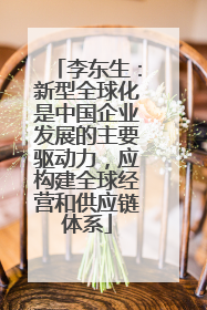 李东生：新型全球化是中国企业发展的主要驱动力，应构建全球经营和供应链体系