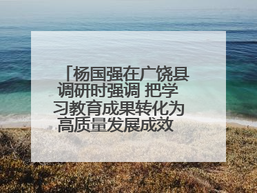 杨国强在广饶县调研时强调 把学习教育成果转化为高质量发展成效 推动经济稳健向好进中提质