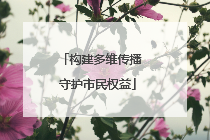 构建多维传播 守护市民权益
