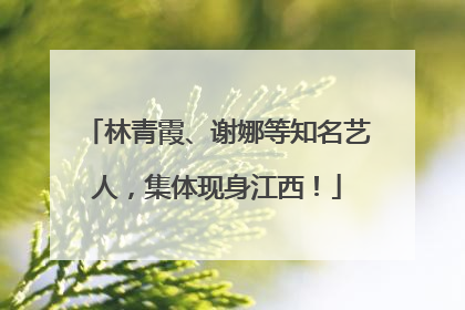 林青霞、谢娜等知名艺人，集体现身江西！