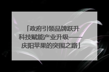 政府引领品牌跃升 科技赋能产业升级——庆阳苹果的突围之路