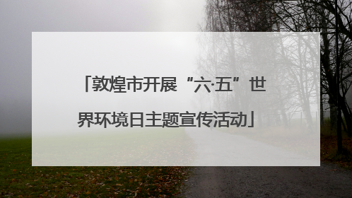 敦煌市开展“六·五”世界环境日主题宣传活动