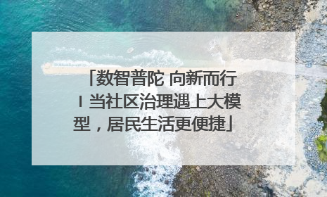 数智普陀 向新而行〡当社区治理遇上大模型，居民生活更便捷