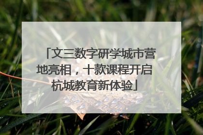 文三数字研学城市营地亮相，十款课程开启杭城教育新体验