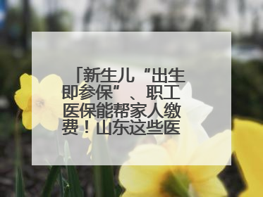 新生儿“出生即参保”、职工医保能帮家人缴费！山东这些医保新政太贴心