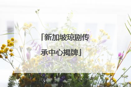 新加坡琼剧传承中心揭牌