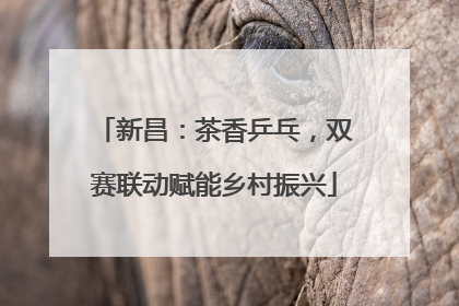 新昌：茶香乒乓，双赛联动赋能乡村振兴