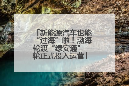新能源汽车也能“过海”啦！渤海轮渡“绿安通” 轮正式投入运营
