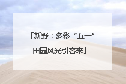 新野：多彩“五一” 田园风光引客来