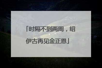 时隔不到两周，绍伊古再见金正恩
