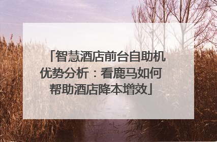 智慧酒店前台自助机优势分析：看鹿马如何帮助酒店降本增效