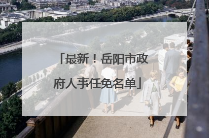 最新！岳阳市政府人事任免名单
