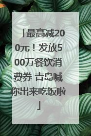 最高减200元！发放500万餐饮消费券 青岛喊你出来吃饭啦