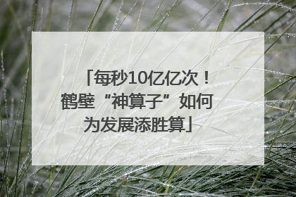 每秒10亿亿次！鹤壁“神算子”如何为发展添胜算
