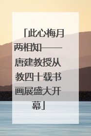 此心梅月两相知——唐建教授从教四十载书画展盛大开幕