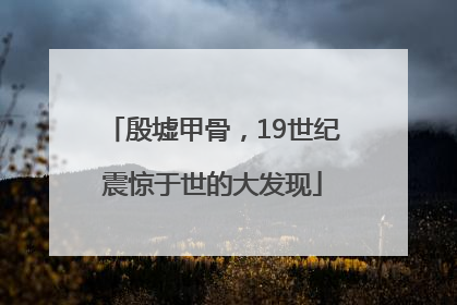 殷墟甲骨，19世纪震惊于世的大发现