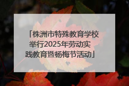株洲市特殊教育学校举行2025年劳动实践教育暨杨梅节活动