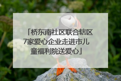 桥东南社区联合辖区7家爱心企业走进市儿童福利院送爱心
