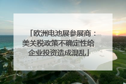 欧洲电池展参展商：美关税政策不确定性给企业投资造成混乱