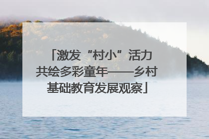 激发“村小”活力 共绘多彩童年——乡村基础教育发展观察