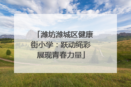 潍坊潍城区健康街小学：跃动绳彩展现青春力量