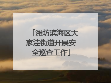 潍坊滨海区大家洼街道开展安全巡查工作