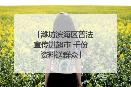 潍坊滨海区普法宣传进超市 千份资料送群众