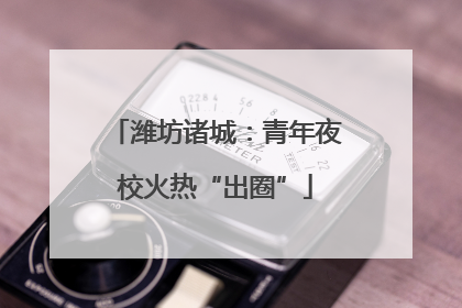 潍坊诸城：青年夜校火热“出圈”