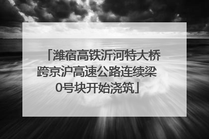 潍宿高铁沂河特大桥跨京沪高速公路连续梁0号块开始浇筑