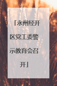 永州经开区党工委警示教育会召开