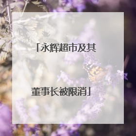 永辉超市及其董事长被限消