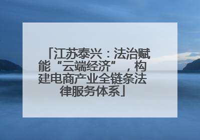 江苏泰兴：法治赋能“云端经济”，构建电商产业全链条法律服务体系