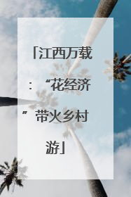 江西万载：“花经济”带火乡村游