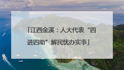 江西金溪：人大代表“四进四助”解民忧办实事