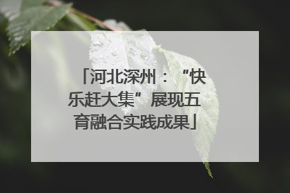 河北深州：“快乐赶大集”展现五育融合实践成果