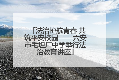 法治护航青春 共筑平安校园——六安市毛坦厂中学举行法治教育讲座